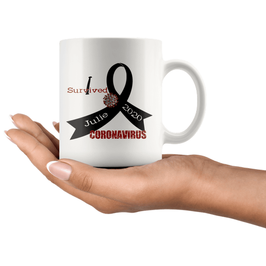 Personalized "I Survived" Coronavirus Mug - BluSparkle