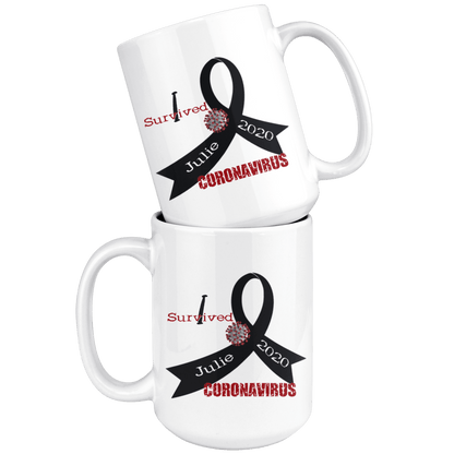 Personalized "I Survived" Coronavirus Mug - BluSparkle
