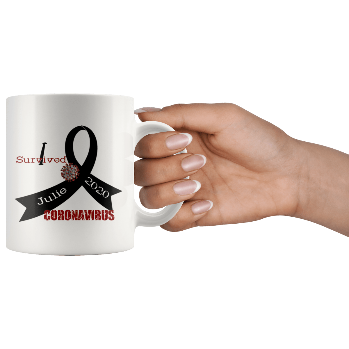 Personalized "I Survived" Coronavirus Mug - BluSparkle