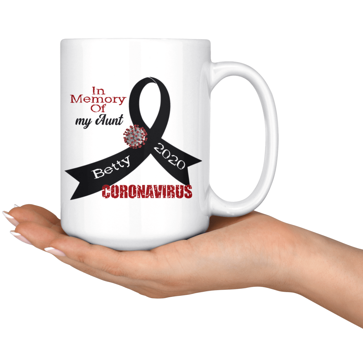 Personalized "In Memory Of" Coronavirus Mug - BluSparkle