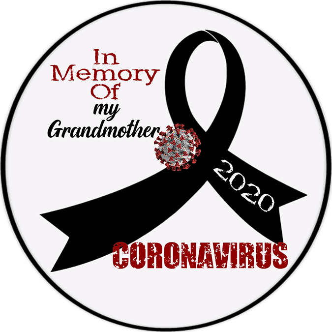 Personalized "In Memory Of" Coronavirus Sticker - BluSparkle