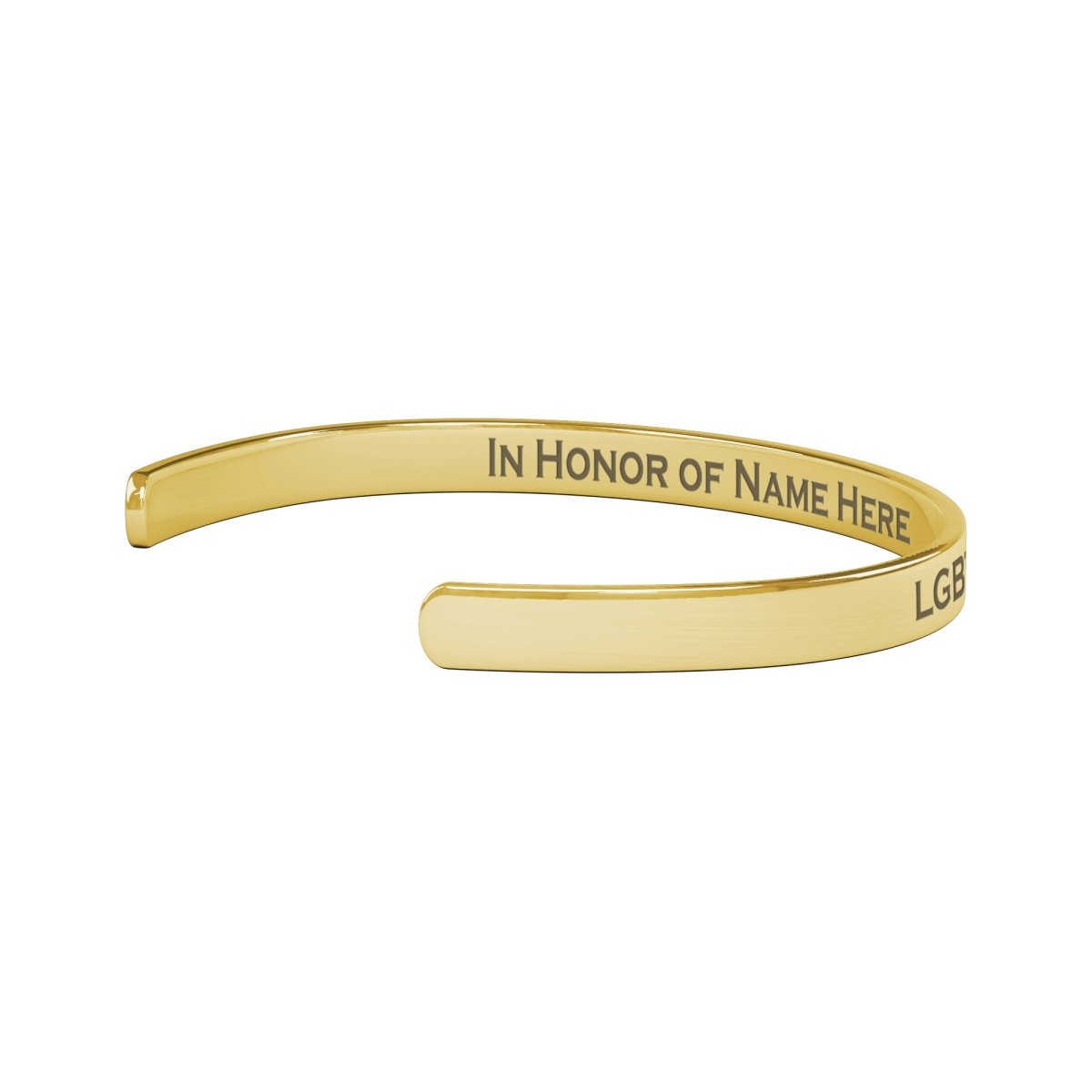 Personalized LGBTQ+ Pride Awareness Cuff Bracelet - BluSparkle