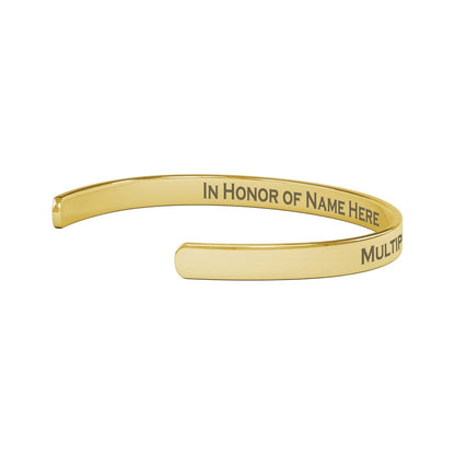 Personalized Multiple Sclerosis Awareness Cuff Bracelet - BluSparkle