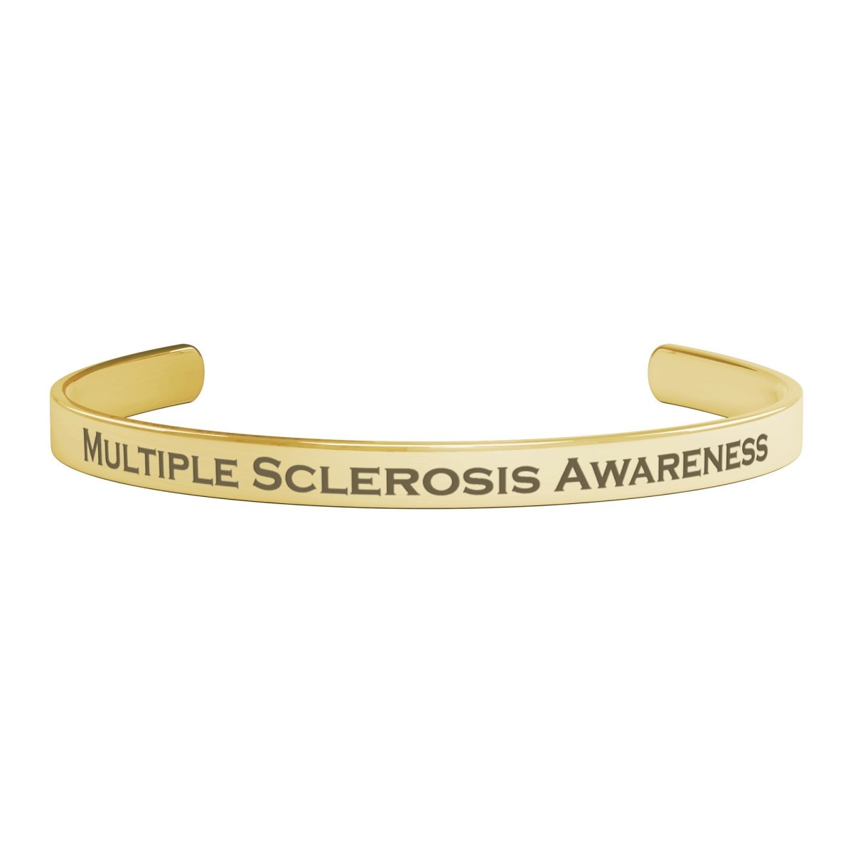 Personalized Multiple Sclerosis Awareness Cuff Bracelet - BluSparkle