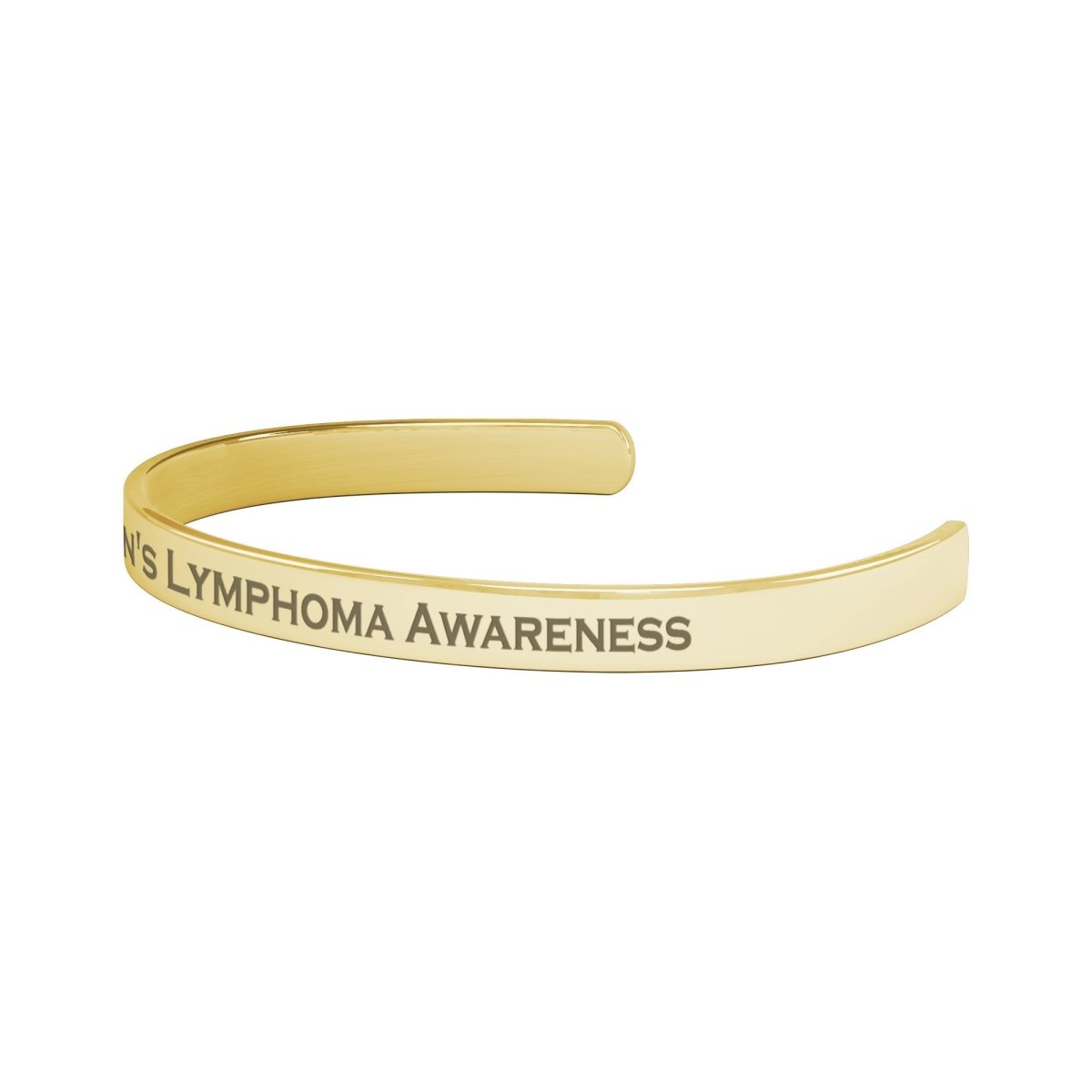 Personalized Non - Hodgkin's Lymphoma Awareness Cuff Bracelet |x| - BluSparkle