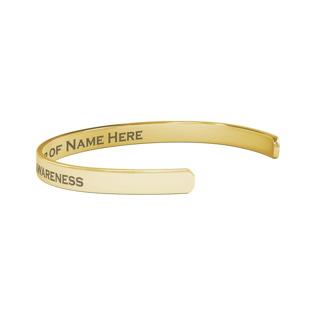 Personalized Non - Hodgkin's Lymphoma Awareness Cuff Bracelet |x| - BluSparkle