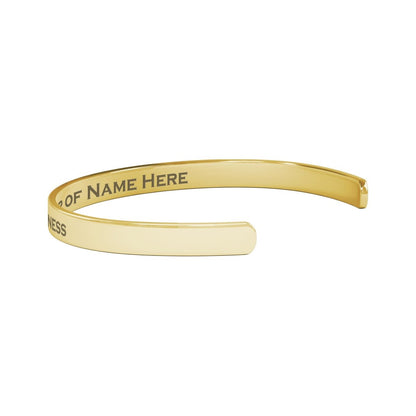 Personalized Osteoporosis Awareness Cuff Bracelet - BluSparkle