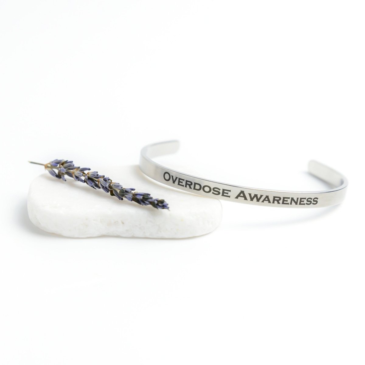 Personalized Overdose Awareness Cuff Bracelet - BluSparkle