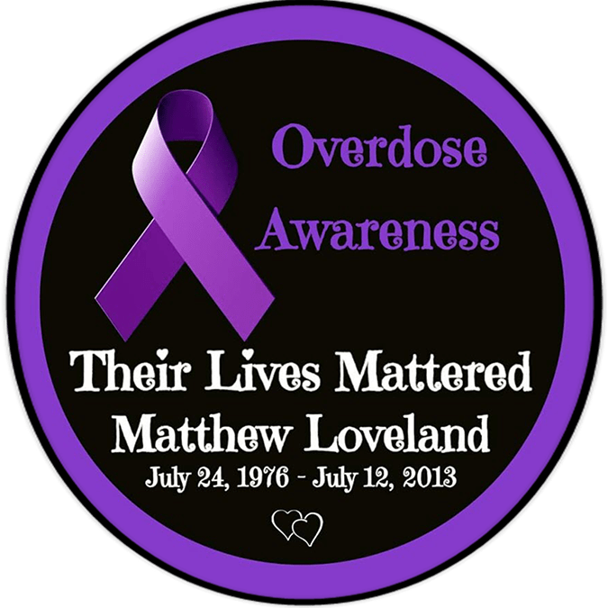 Personalized 'Overdose Awareness: Their Lives Mattered' 4.5" Round Clear Sticker - BluSparkle