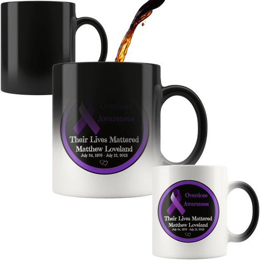 Personalized Overdose Awareness: Their Lives Mattered Magic Color Changing Mug - BluSparkle