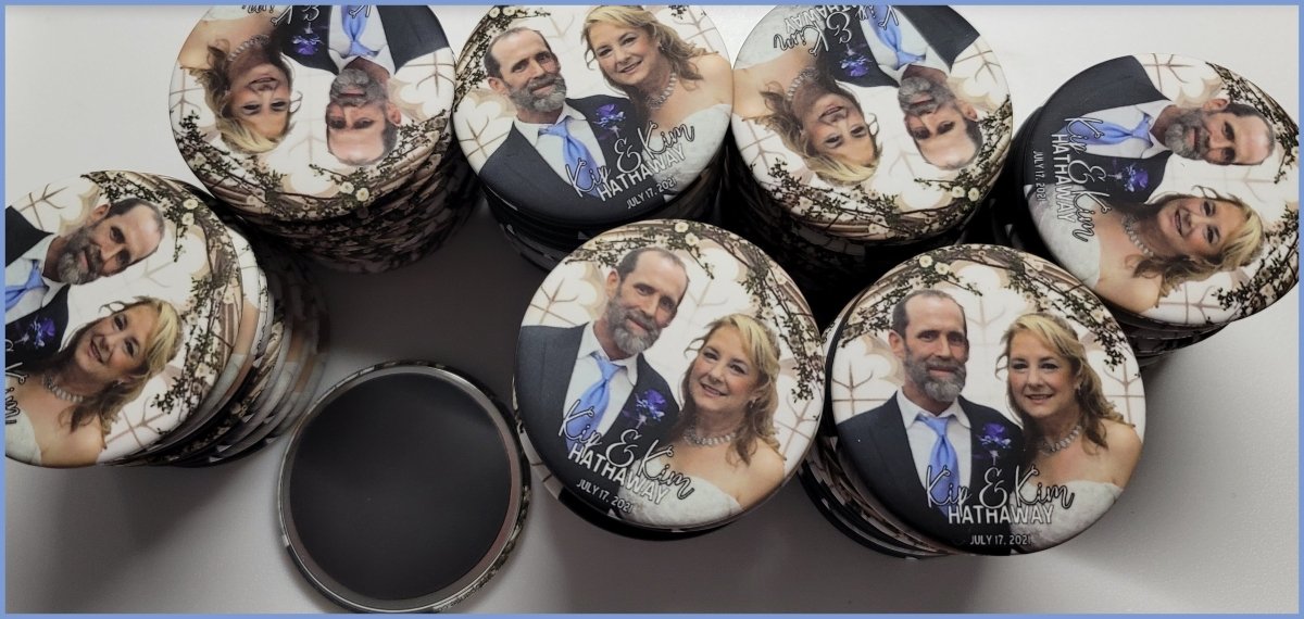 Personalized Photo Magnets - Hathaway Wedding - BluSparkle