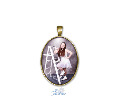Personalized Photo Oval Pendants - BluSparkle