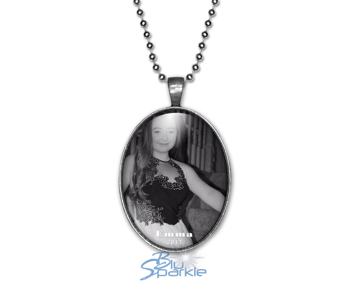 Personalized Photo Oval Pendants - BluSparkle