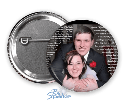 Personalized Photo Pinback Buttons - BluSparkle