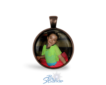 Personalized Photo Round Pendants - BluSparkle