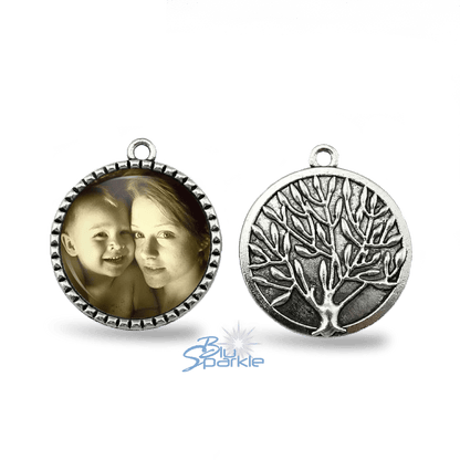 Personalized Photo Round Pendants - BluSparkle