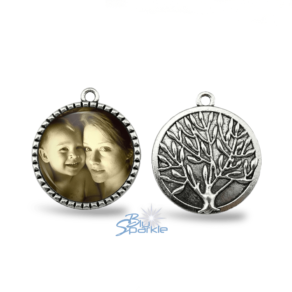 Personalized Photo Round Pendants - BluSparkle