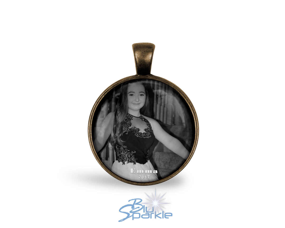 Personalized Photo Round Pendants - BluSparkle