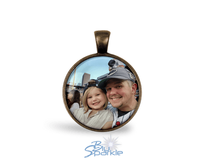 Personalized Photo Round Pendants - BluSparkle