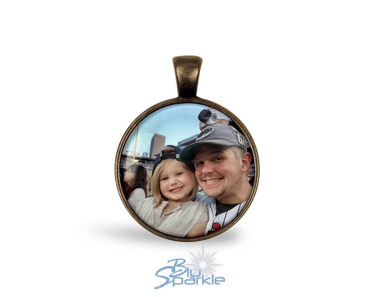 Personalized Photo Round Pendants - BluSparkle