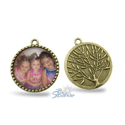 Personalized Photo Round Pendants - BluSparkle