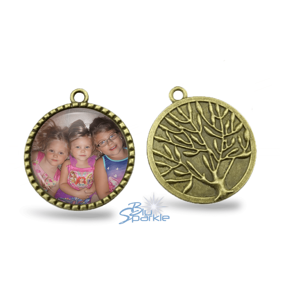 Personalized Photo Round Pendants - BluSparkle