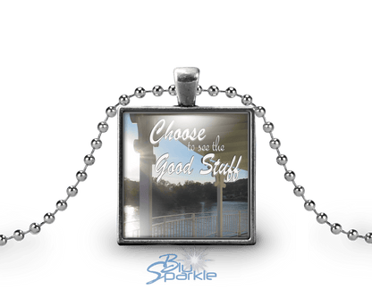 Personalized Photo Square Pendants - BluSparkle