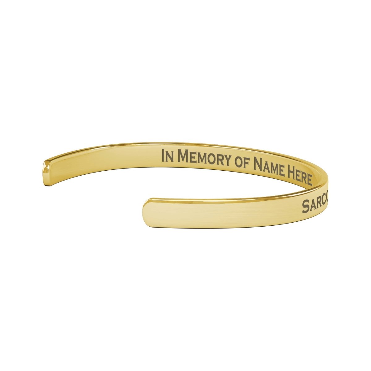 Personalized Sarcoma Cancer Awareness Cuff Bracelet |x| - BluSparkle