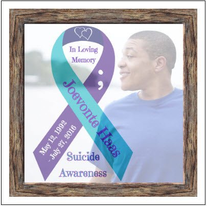 Personalized Suicide Awareness Gallery Quality Canvas Print - BluSparkle