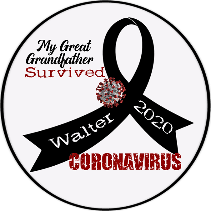 Personalized Survived Coronavirus 4.5" Round Magnet - BluSparkle