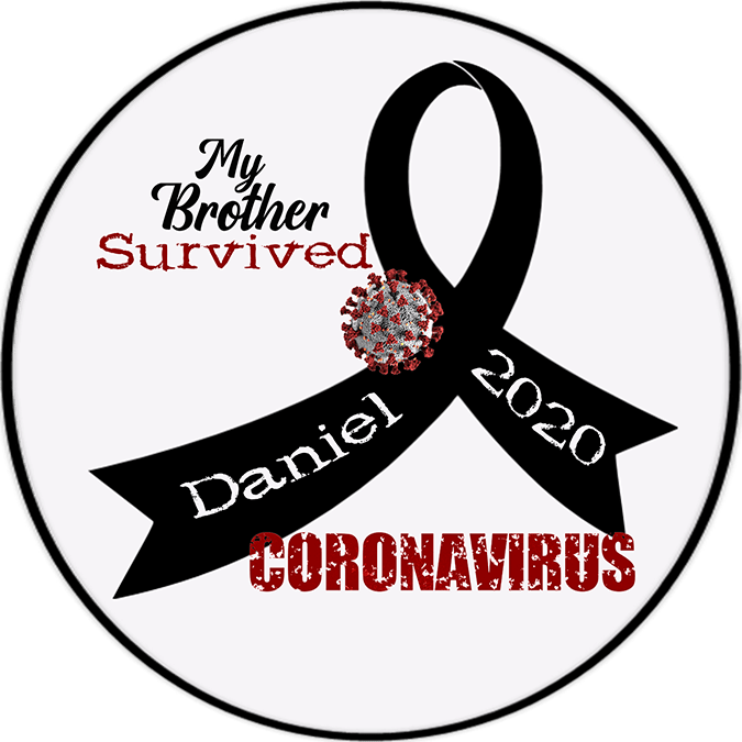 Personalized Survived Coronavirus 4.5" Round Magnet - BluSparkle