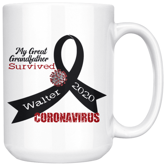 Personalized Survived Coronavirus Mug - BluSparkle