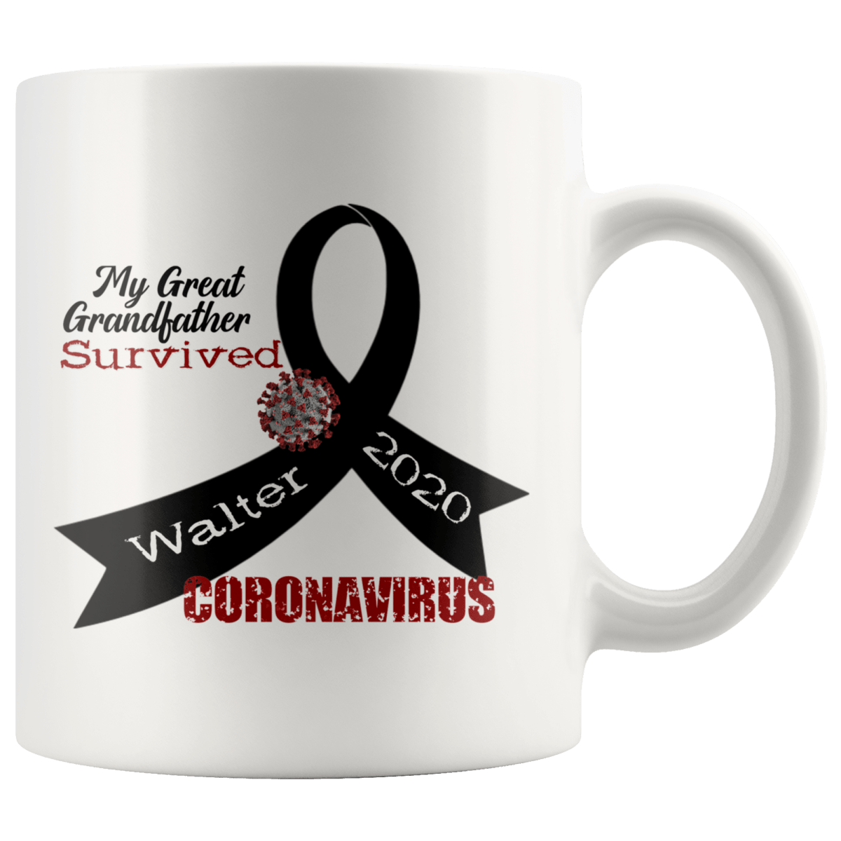 Personalized Survived Coronavirus Mug - BluSparkle