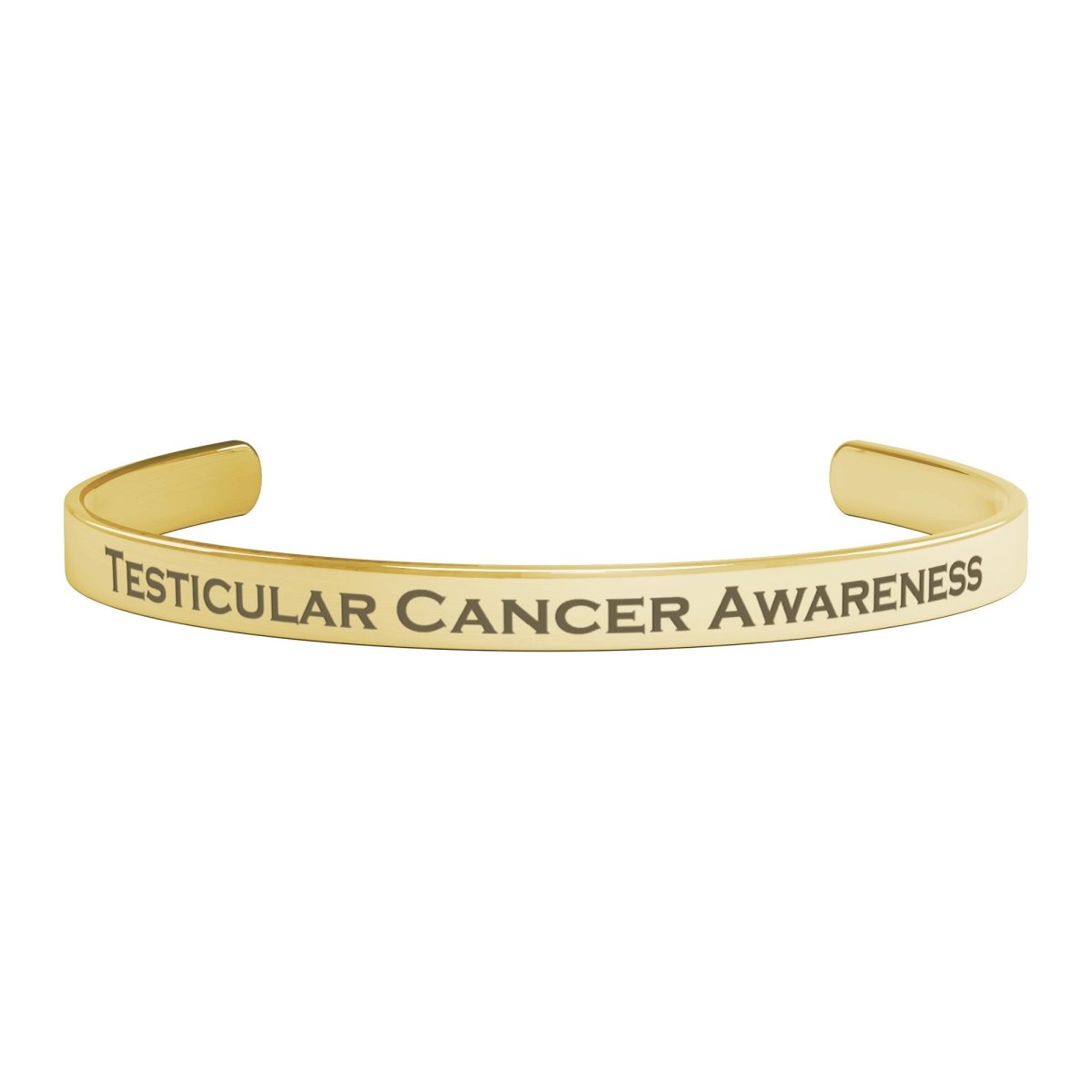 Personalized Testicular Cancer Awareness Cuff Bracelet - BluSparkle