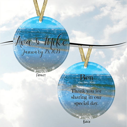 Personalized Wedding Ornament - BluSparkle