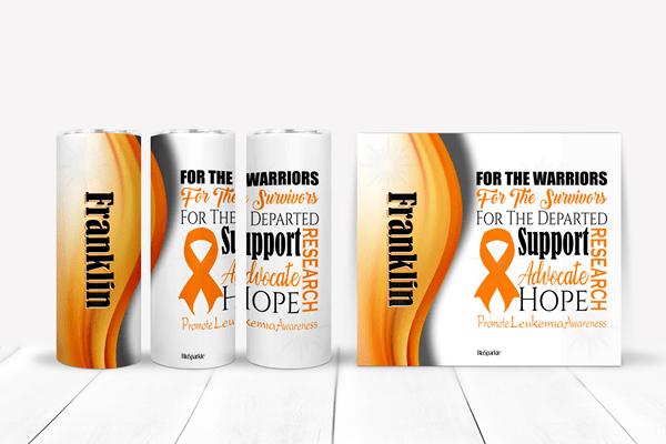 Promote Leukemia Awareness Tumblers and Water Bottles - BluSparkle