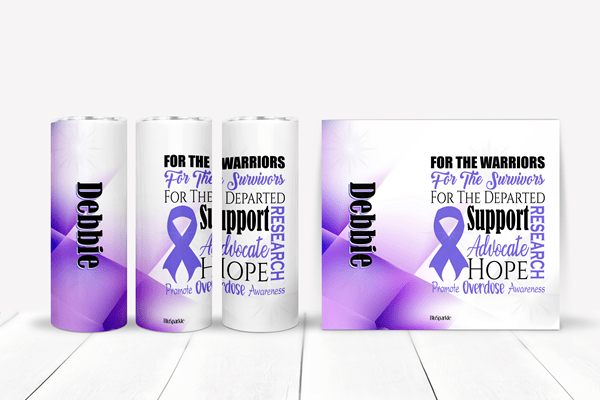 Promote Overdose Awareness Tumblers and Water Bottles - BluSparkle