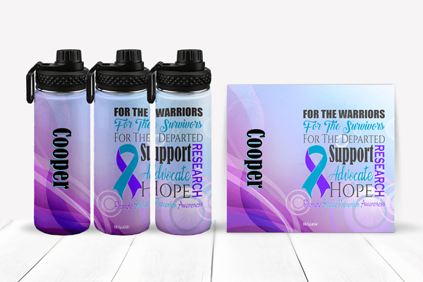 Promote Suicide Prevention Awareness Tumblers and Water Bottles - BluSparkle