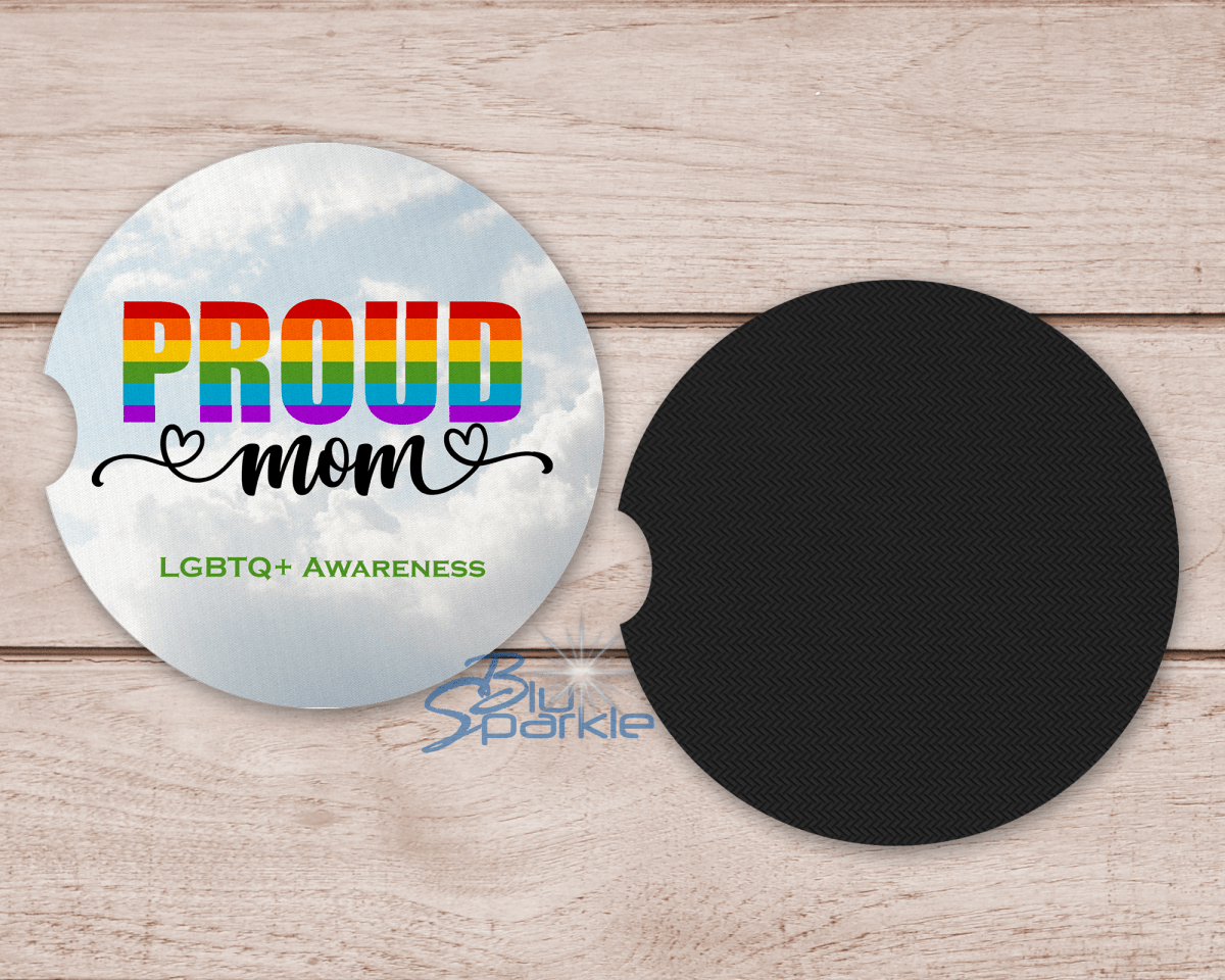 Proud Mom Awareness Car Coaster - BluSparkle