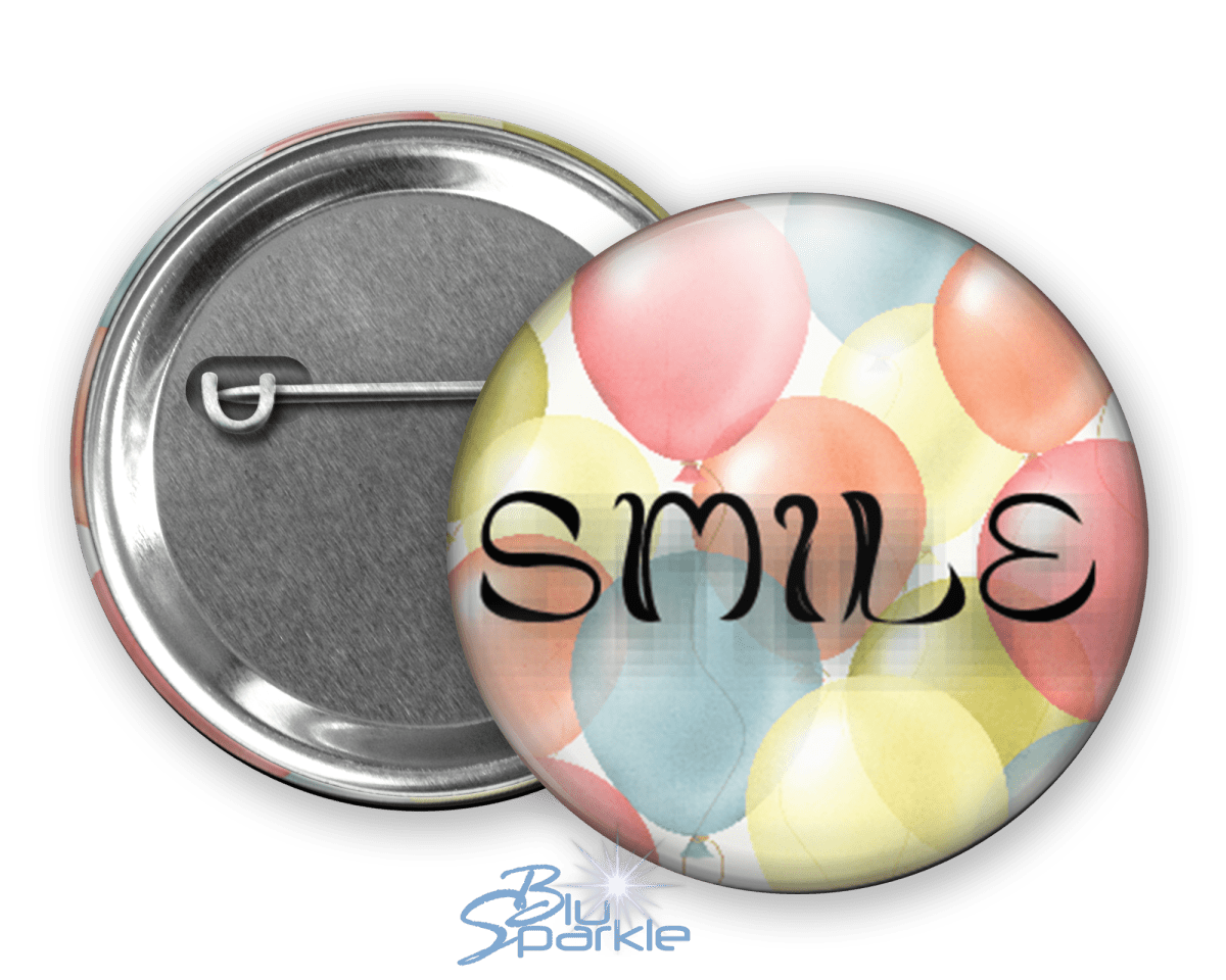 Smile - Pinback Buttons - BluSparkle