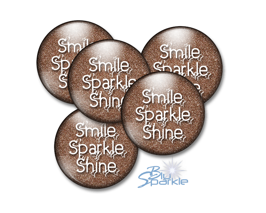 Smile Sparkle Shine - Pinback Buttons - BluSparkle