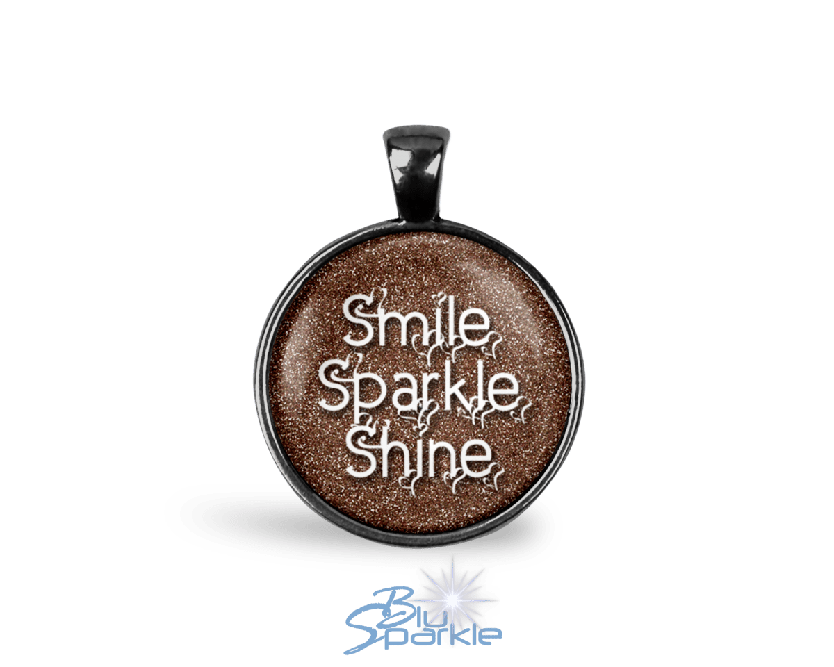 Smile Sparkle Shine - Round Pendants - BluSparkle