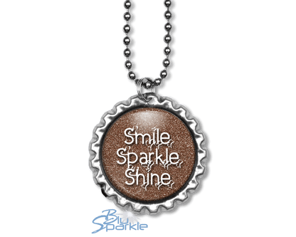 Smile Sparkle Shine - Round Pendants - BluSparkle