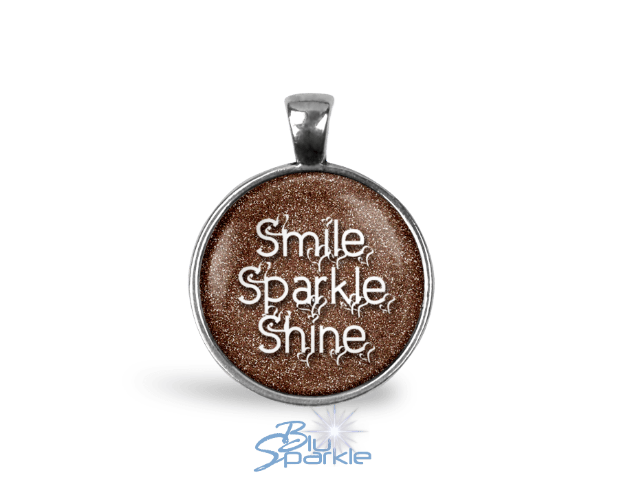 Smile Sparkle Shine - Round Pendants - BluSparkle