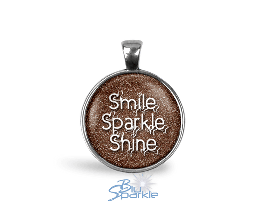 Smile Sparkle Shine - Round Pendants - BluSparkle