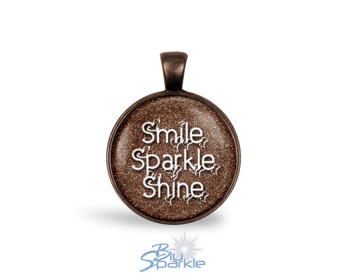 Smile Sparkle Shine - Round Pendants - BluSparkle