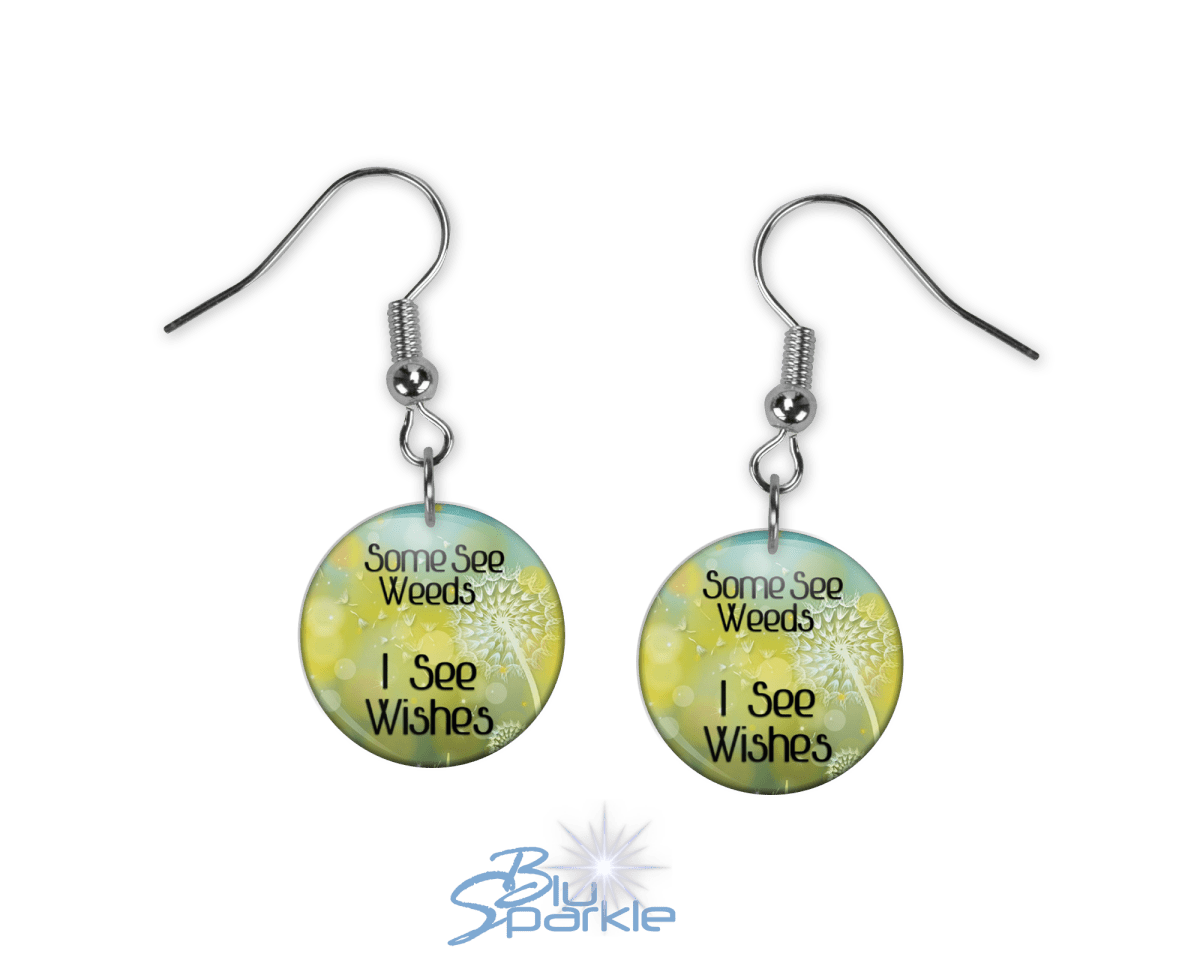 Some See Weeds, I See Wishes - Earrings - BluSparkle