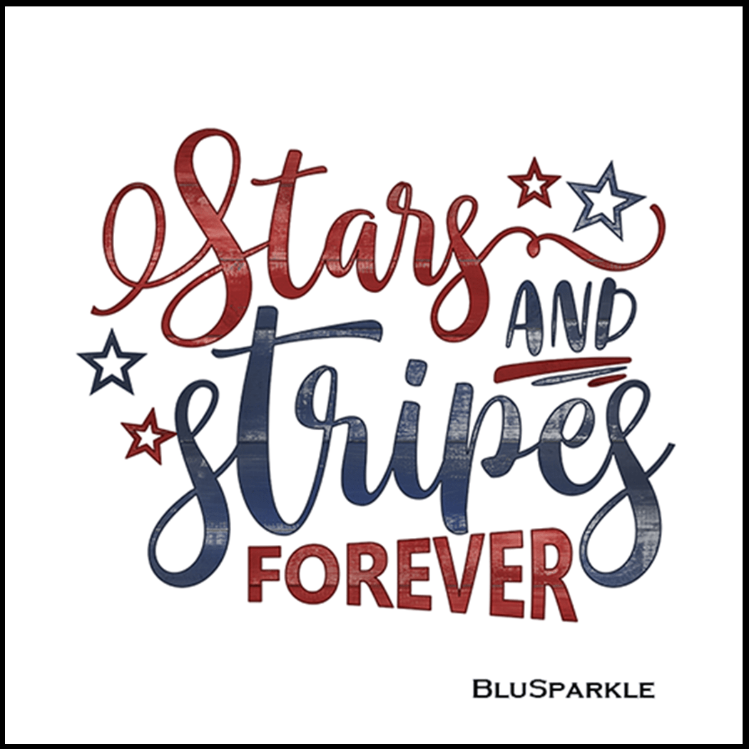 Stars and Stripes Forever Wise Expression Sticker - BluSparkle