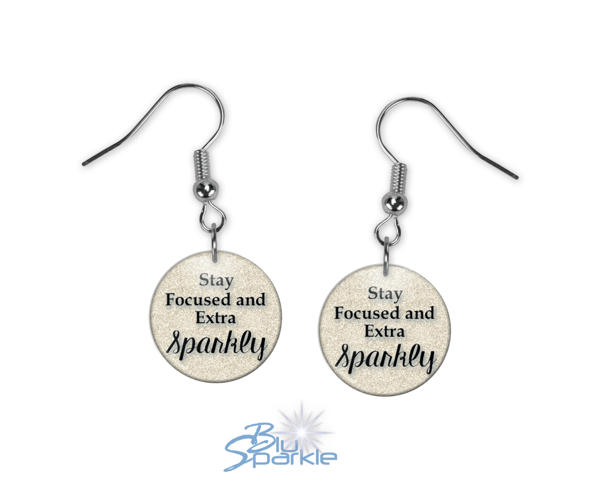 Stay Focused and Extra Sparkly - Earrings - BluSparkle