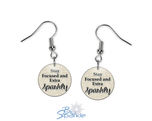 Stay Focused and Extra Sparkly - Earrings - BluSparkle